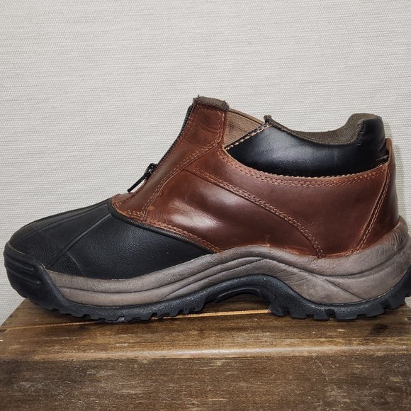 Propét  Men's Blizzard Ankle Zip Boot, Brown/Black,7.5 D Leather/Rubber (Propet) - Picture 5 of 8